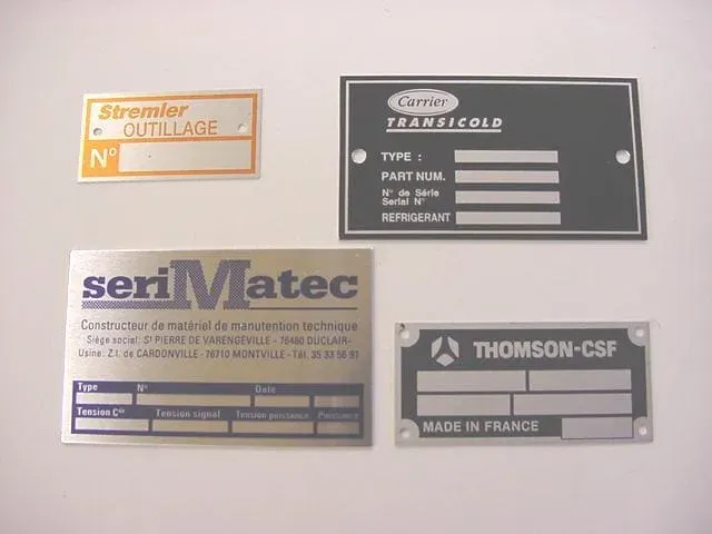 plaque constructeur