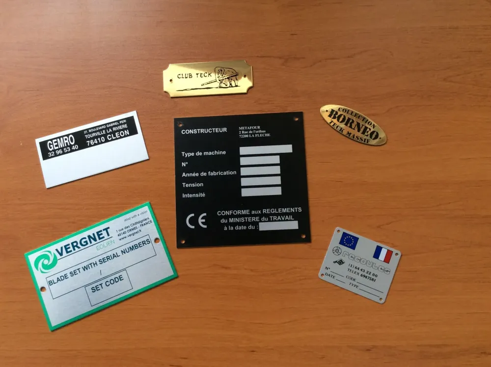 plaques de firmes diverse